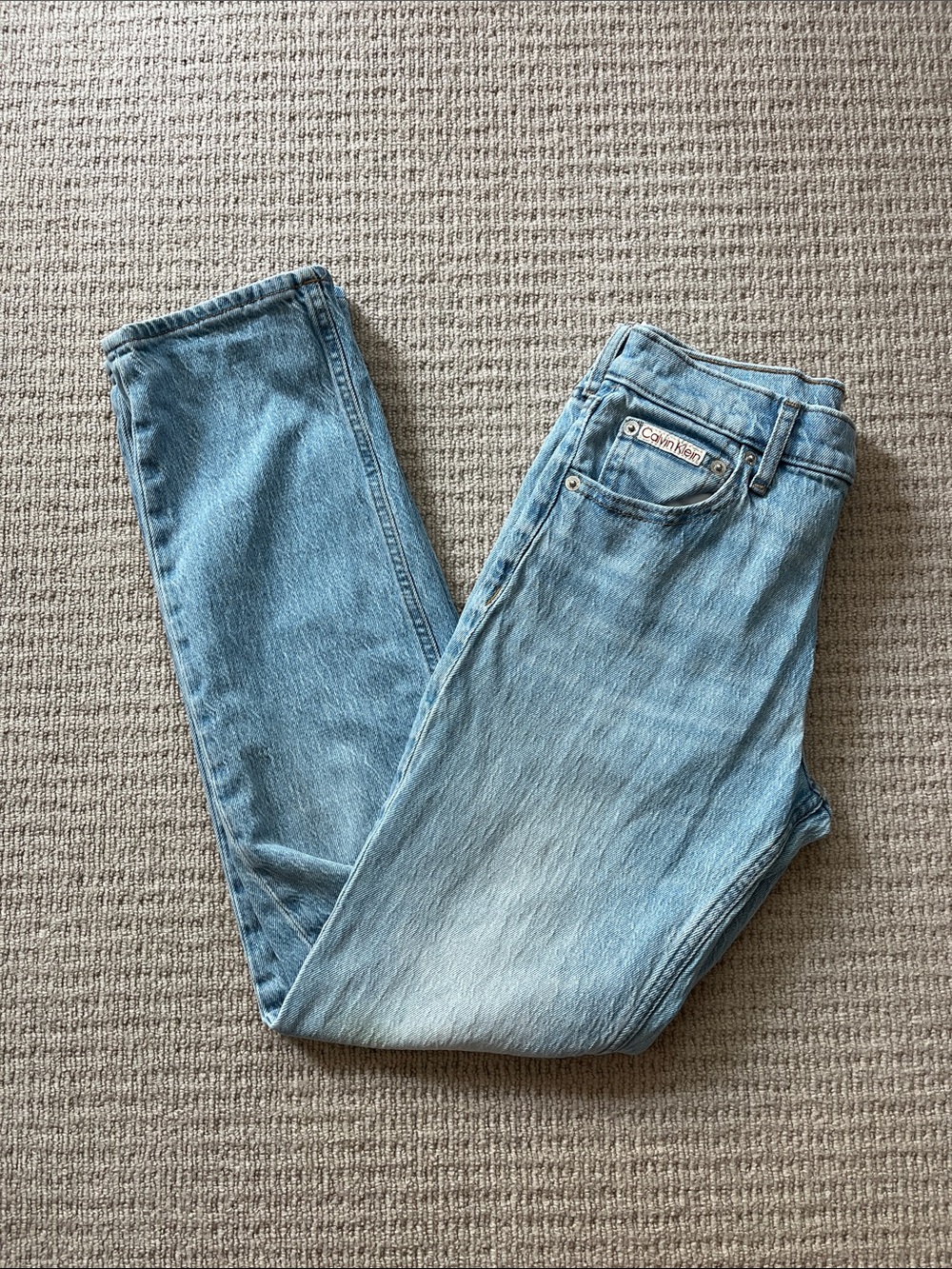 Calvin Klein High Waisted Straight Leg Jeans